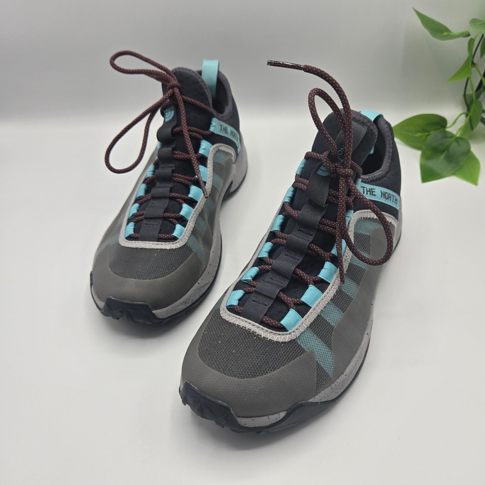 The North Face Escape Peak Trail Sneakers Grey Blue SZ 8.5 Hiking Camping